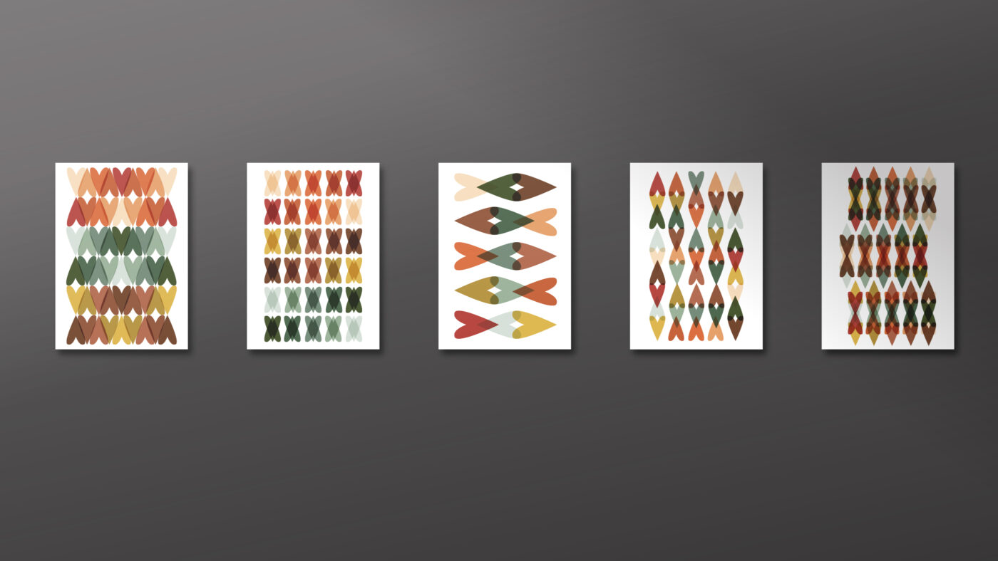 kaarten serie reeks kleur patronen ontwerp vrij werk HollandsOntwerp